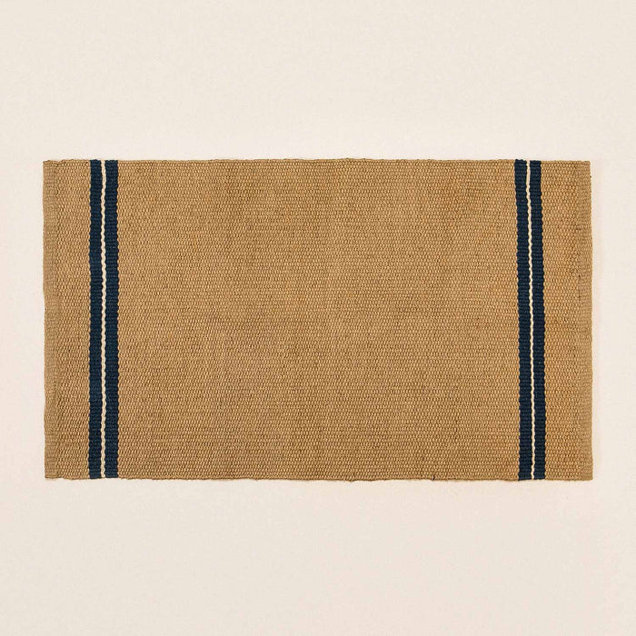 Elba Jute Rug 70x120 cm Natural/Navy Blue