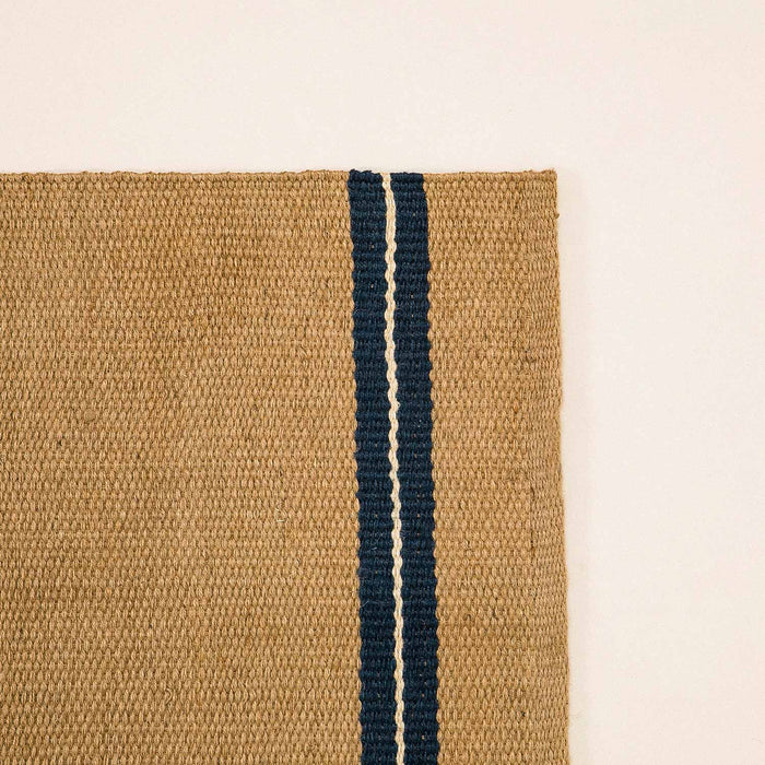 Elba Jute Rug 70x120 cm Natural/Navy Blue