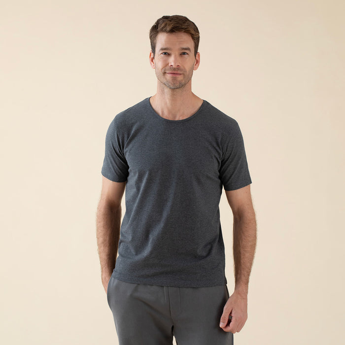 Wilson Cotton Men Pajama Tops Charcoal