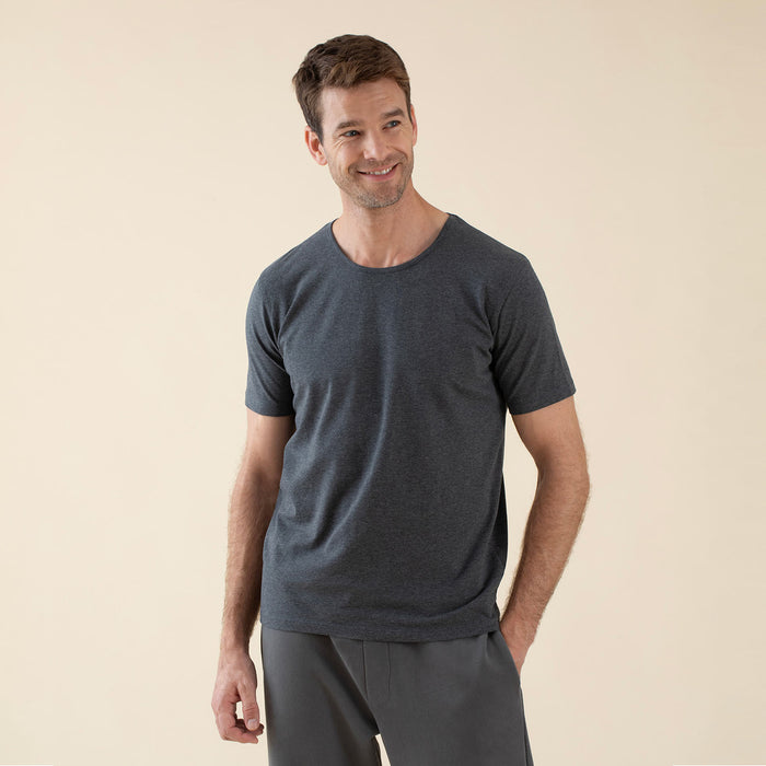 Wilson Cotton Men Pajama Tops Charcoal