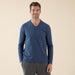 Adler Cotton Men Pajama Tops Navy Blue