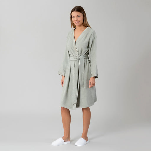 Floss Bamboo Women Bathrobe Green Almond