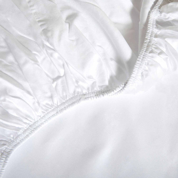 Classic Double Fitted Bed Sheet Queen 180x200 cm White