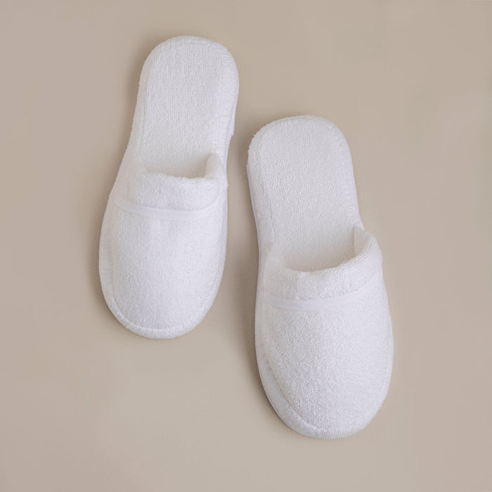 Solid Unisex Slippers White