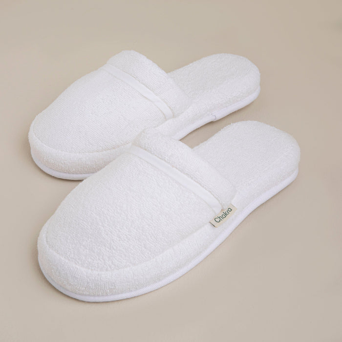 Solid Unisex Slippers White