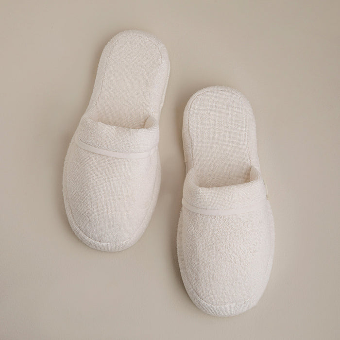 Solid Unisex Slippers Ecru