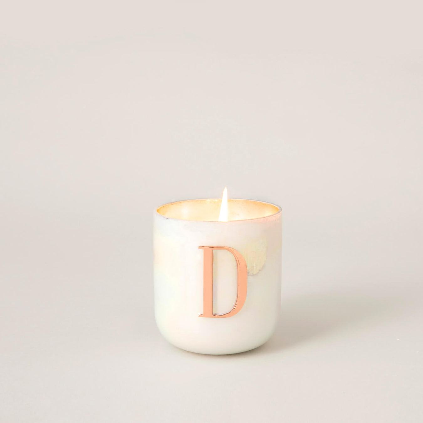 Metal Letters Scented Candle White