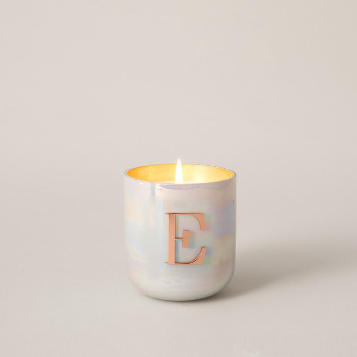 Metal Letters Scented Candle White