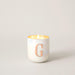 Metal Letters Scented Candle White