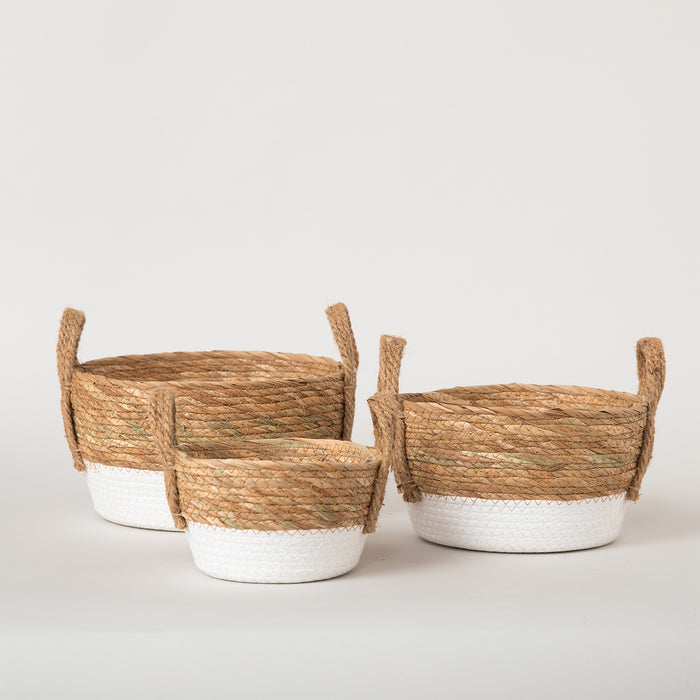 Thıla Basket 25x14 cm NATURAL/WHITE