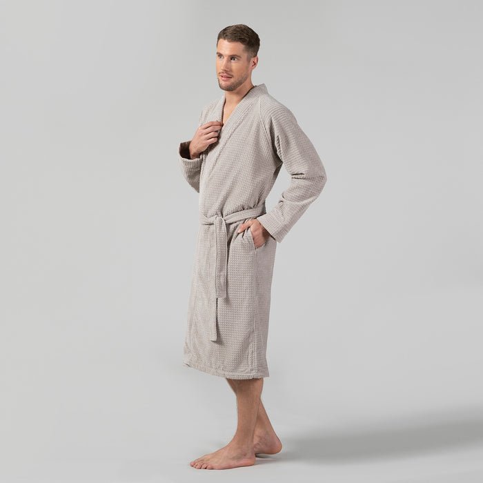 Lukas Men Bathrobe Beige