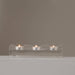 Prımrose Glass Candle Holder 3Pcs 23x6 cm Transparent