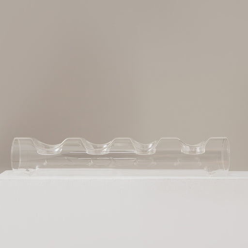 Prımrose Glass Candle Holder 4Pcs 36x6 cm Transparent