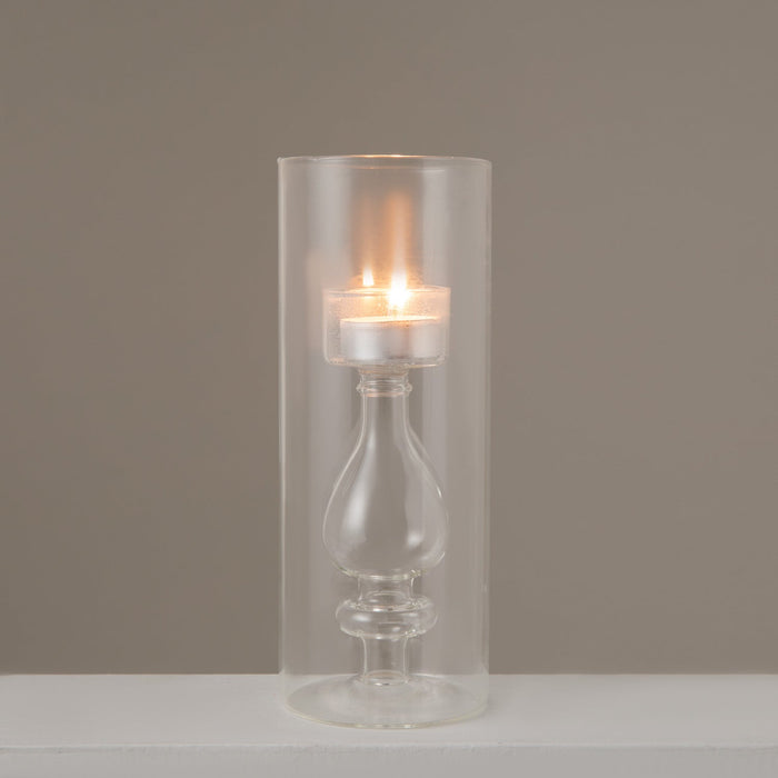 Sahara Glass Candle Holder 8x18 cm Transparent