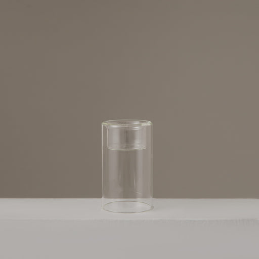 Udele Glass Candle Holder 6x10 cm Transparent