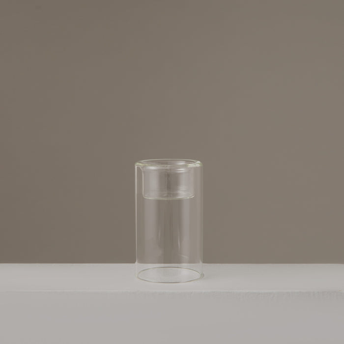 Udele Glass Candle Holder 6x10 cm Transparent