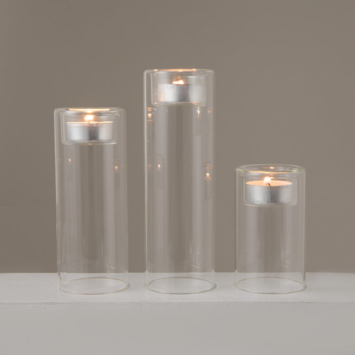 Udele Glass Candle Holder 6x15 cm Transparent