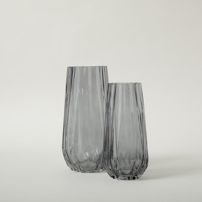 Margot Glass Vase 13x25 cm Grey