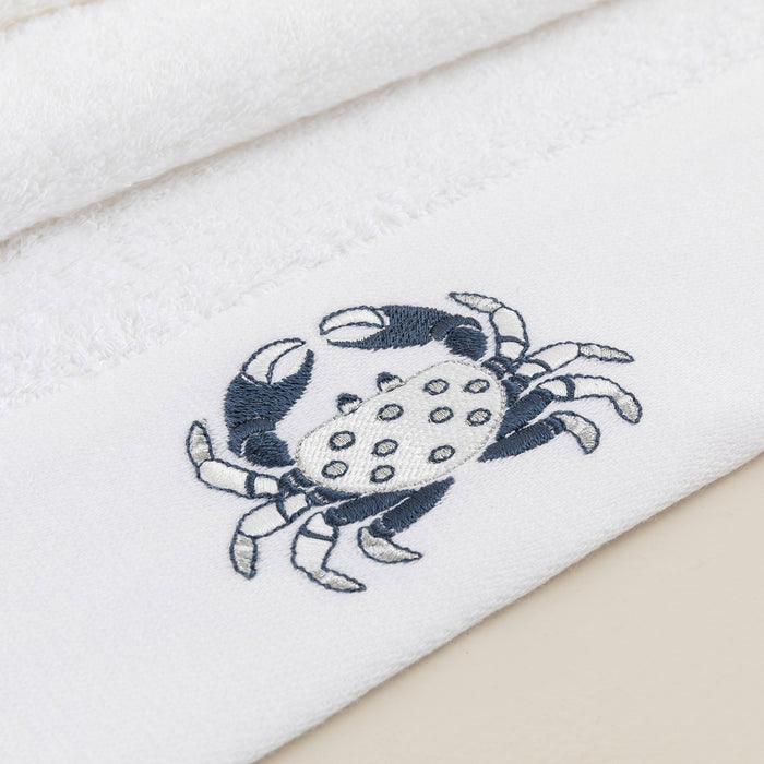 Aron Embroidered Hand Towel 30x50 cm White