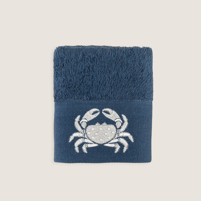 Aron Embroidered Hand Towel 30x50 cm MARINE BLUE