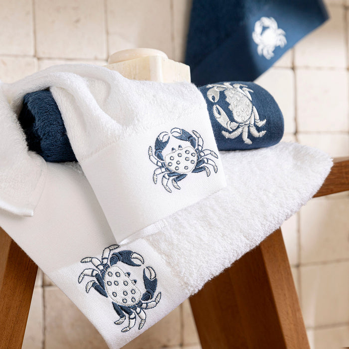 Aron Embroidered Hand Towel 30x50 cm MARINE BLUE