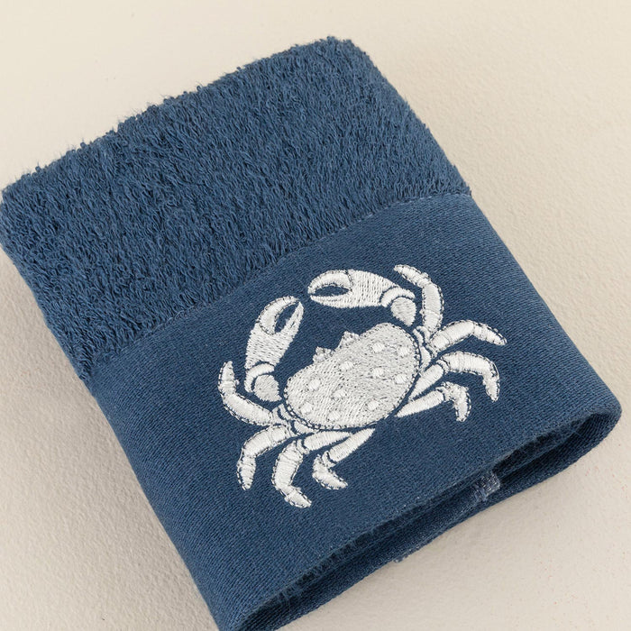 Aron Embroidered Hand Towel 30x50 cm MARINE BLUE