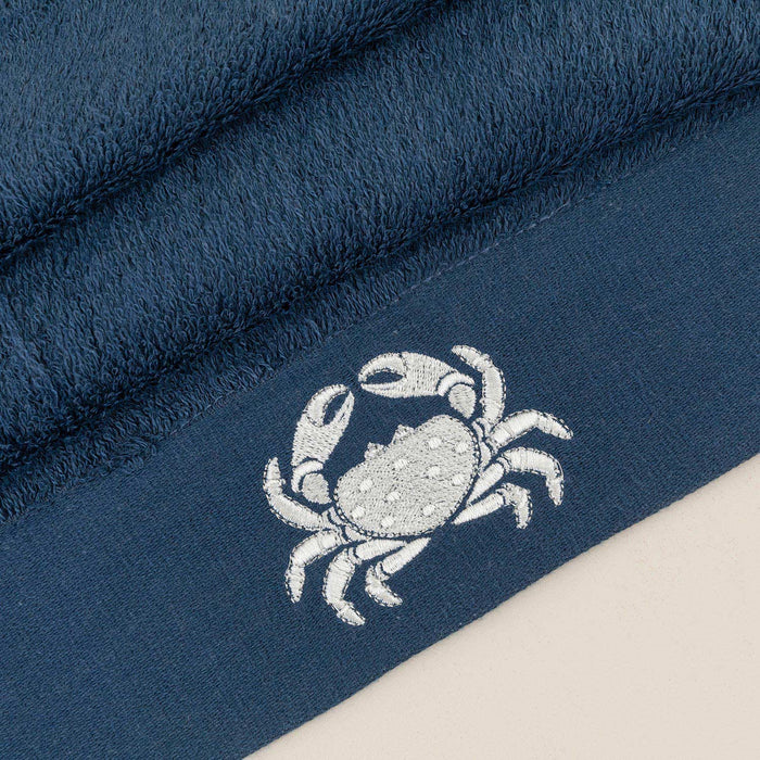 Aron Embroidered Hand Towel 30x50 cm MARINE BLUE