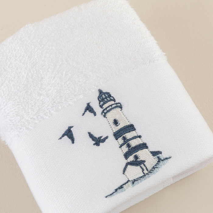 Emera Embroidered Hand Towel 30x50 cm White