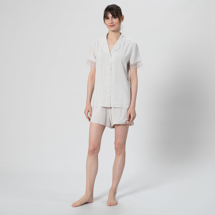 Kares Pajama Set Sand Beıge