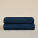 Classic Double Fitted Bed Sheet Queen 180x200 cm MARINE BLUE