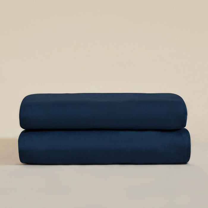 Classic Single Fitted Bed Sheet 100x200 cm MARINE BLUE