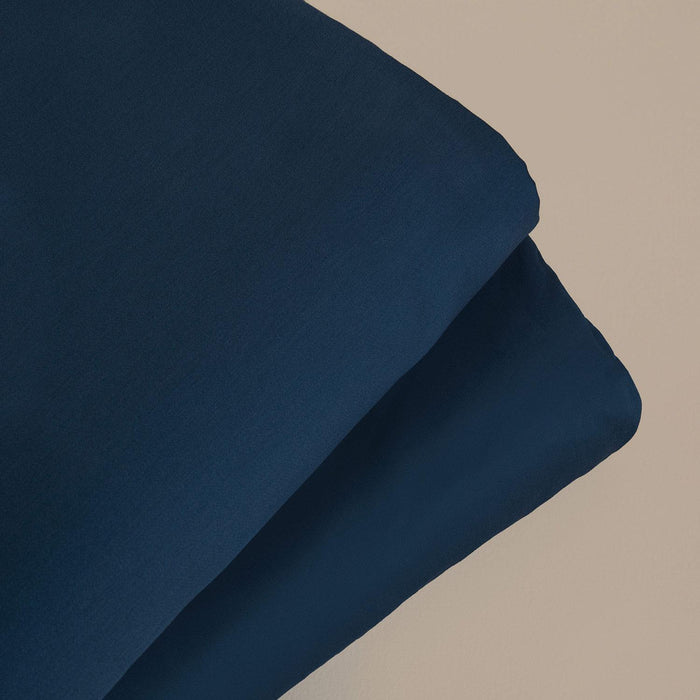 Classic Single Fitted Bed Sheet 100x200 cm MARINE BLUE