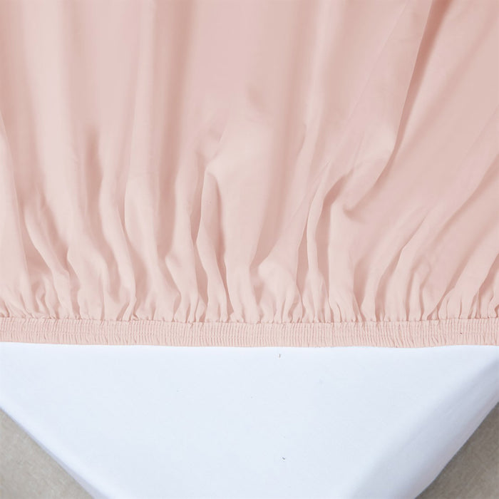 Classic Single Fitted Bed Sheet 100x200 cm Light Pink