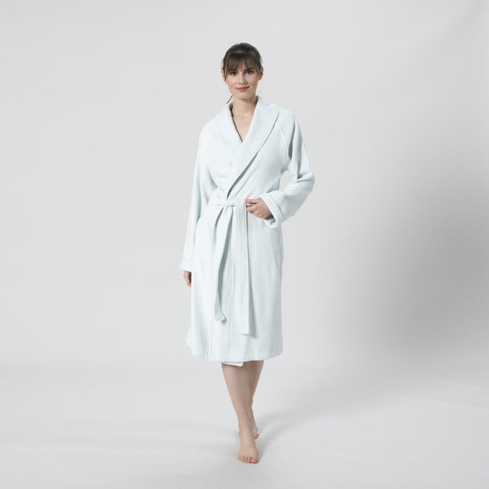 Solid Bamboo Unisex Bathrobe LIGHT AQUA