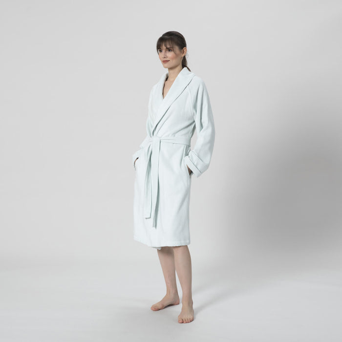 Solid Bamboo Unisex Bathrobe LIGHT AQUA