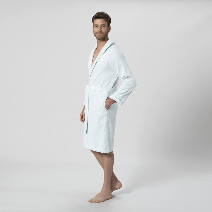 Solid Bamboo Unisex Bathrobe LIGHT AQUA