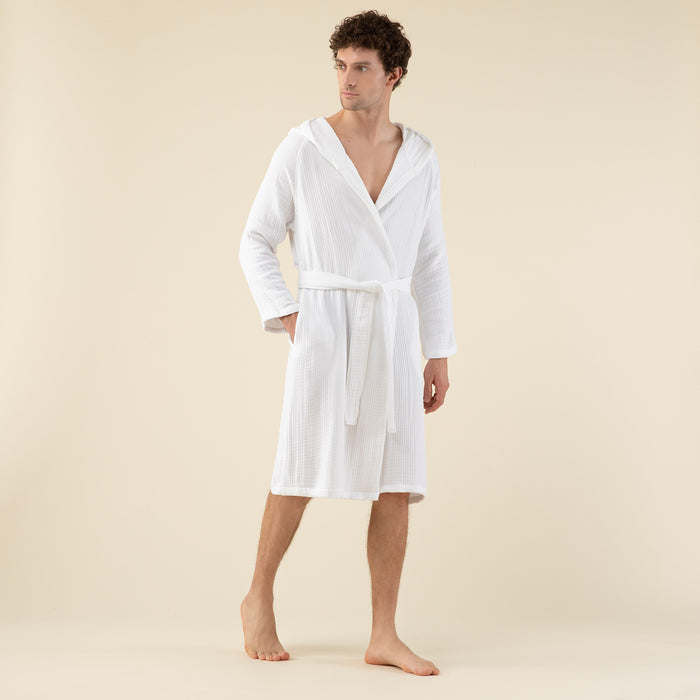 Armin Unisex Bathrobe White