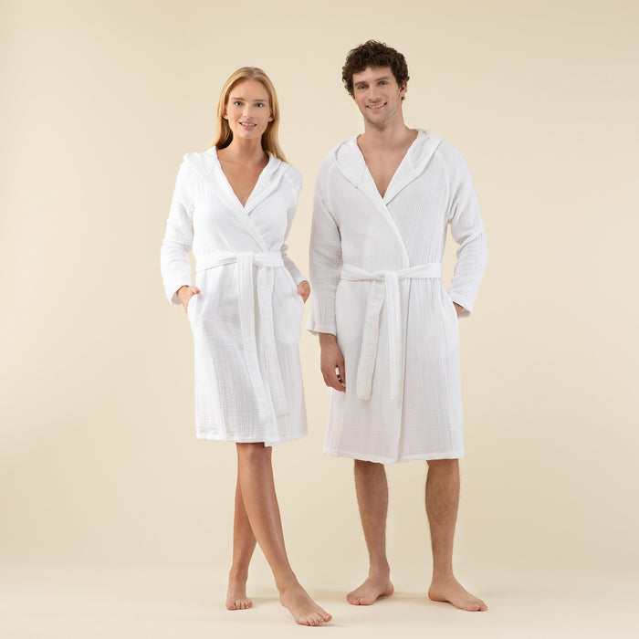 Armin Unisex Bathrobe White