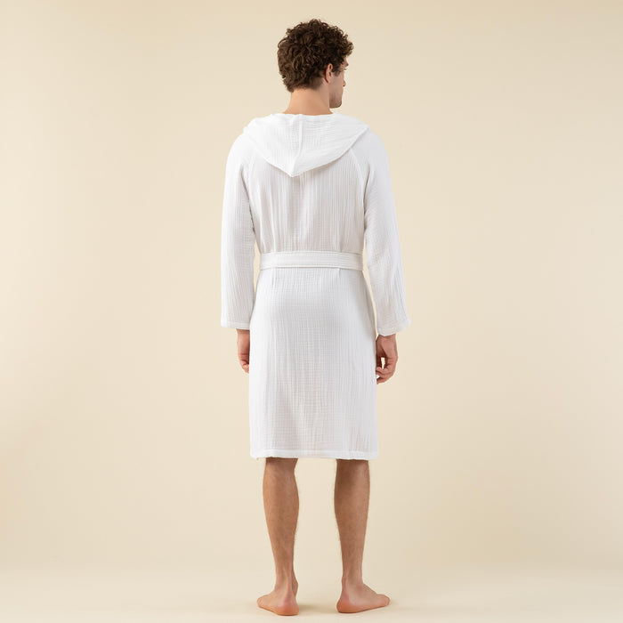 Armin Unisex Bathrobe White