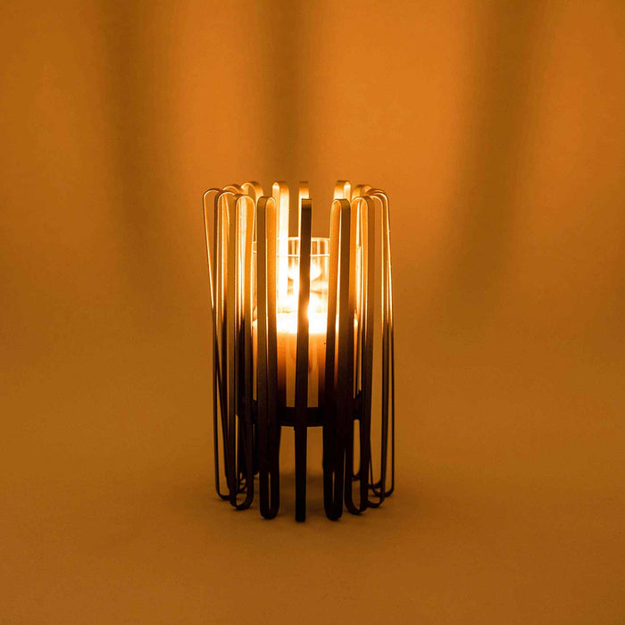 Cage Candle Holder 26 cm Gold