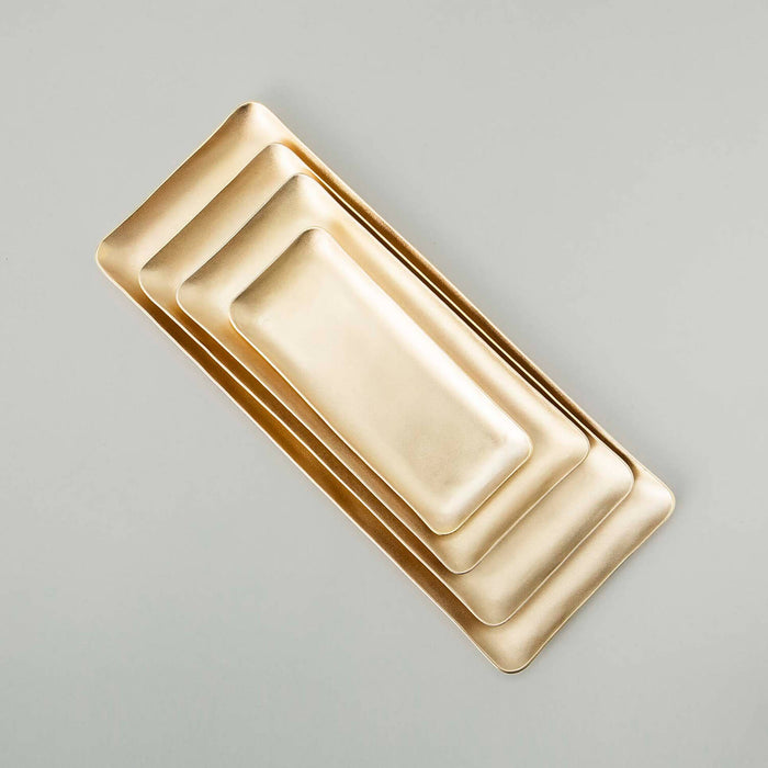 Vanessa Decoratıve Plate 10x25 cm Gold