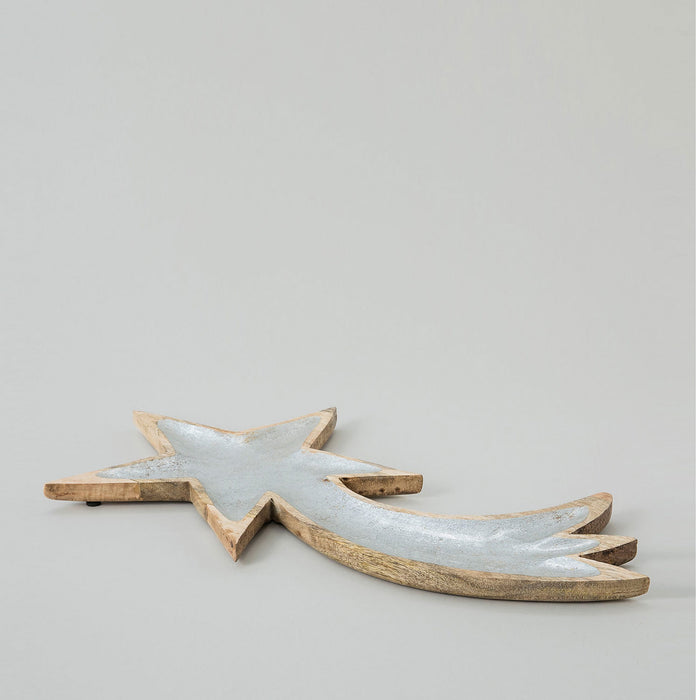 Shooting Star Serving Plate 55x26 Cm Silver