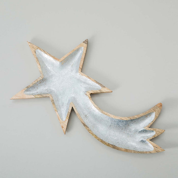 Shooting Star Serving Plate 55x26 Cm Silver