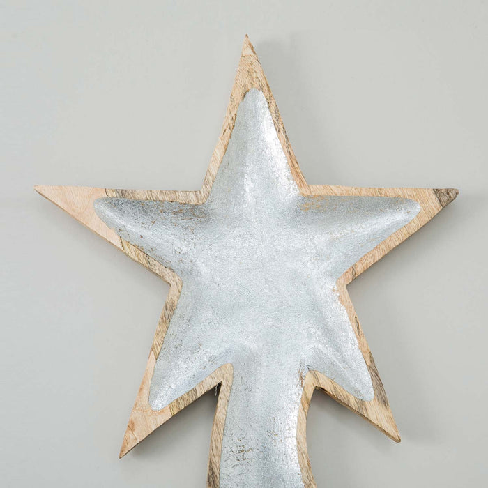 Shooting Star Serving Plate 55x26 Cm Silver