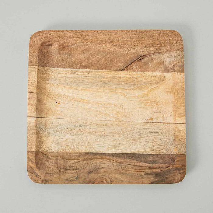 Square Serving Plate 30 Cm Natural
