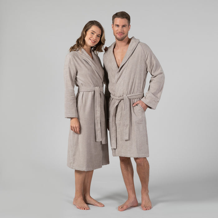 Solid Bamboo Unisex Bathrobe Mink