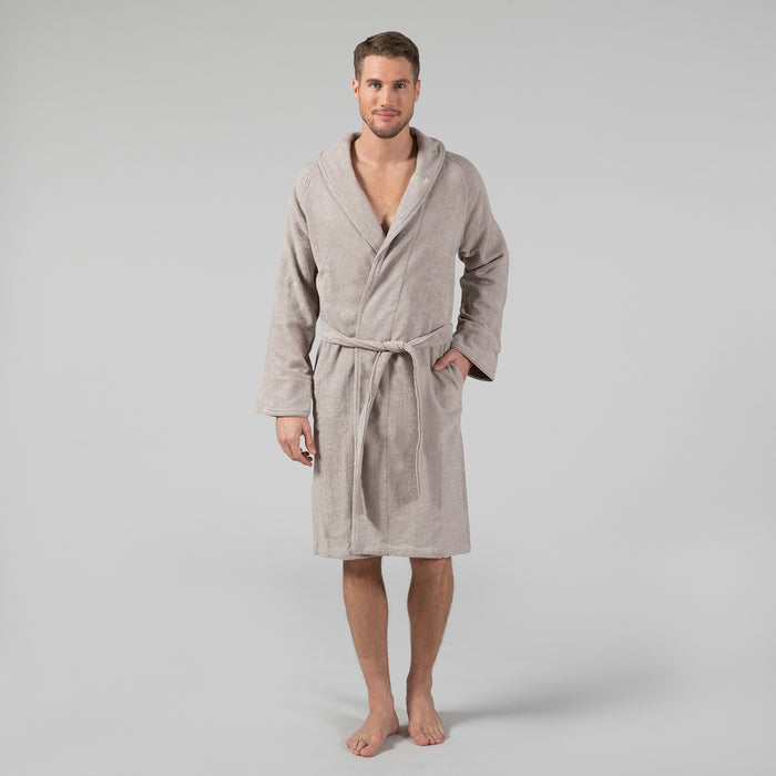 Solid Bamboo Unisex Bathrobe Mink