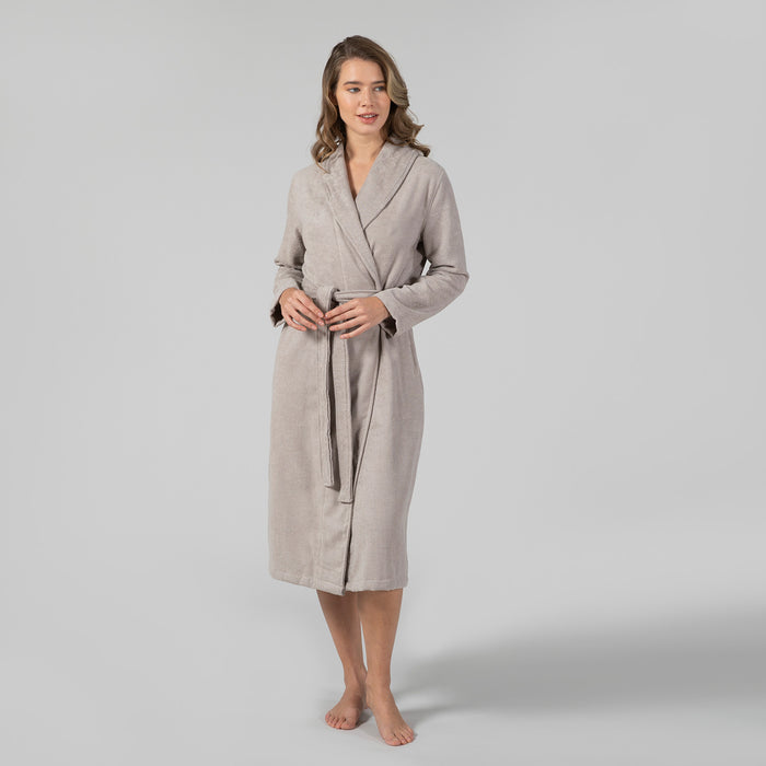 Solid Bamboo Unisex Bathrobe Mink