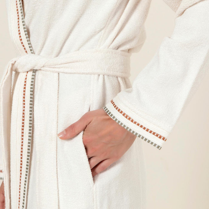 Gales Women Bathrobe Ecru