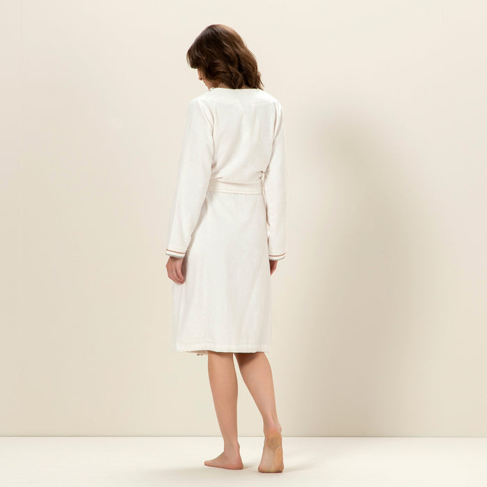 Gales Women Bathrobe Ecru